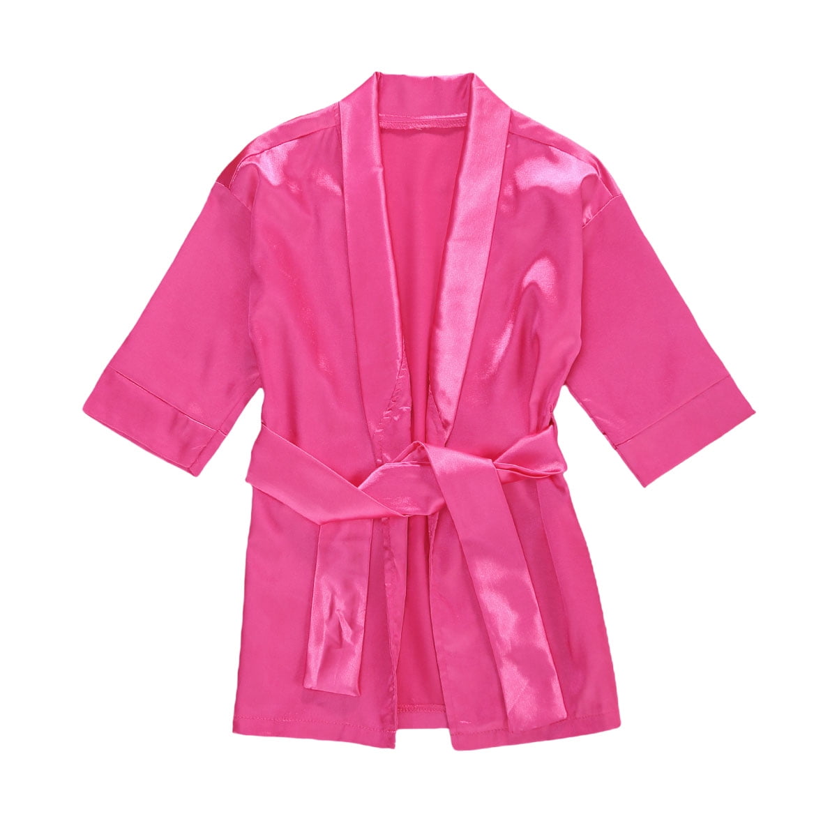 Hibote Childrens Girl Satin Robes Sleepwear Dressing Gonna Kimono da Ragazza 