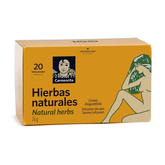 Carmencita. Natural Herbs Senna leaves Infusion (20 teabags). 24g (0.85oz).