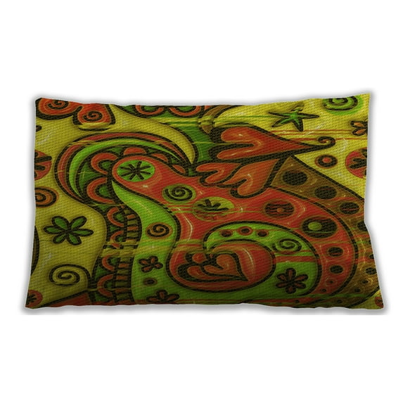 Ahgly Company Outdoor Rectangular Contemporary Lumbar Throw Pillow, 13 inch by 19 inch
