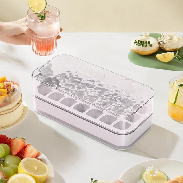 PEONAVET Ice Grid Mold Ice Block Mould Food Grade Press Ice Household Ice Storage Ice Box With Lid Ice Ice Box