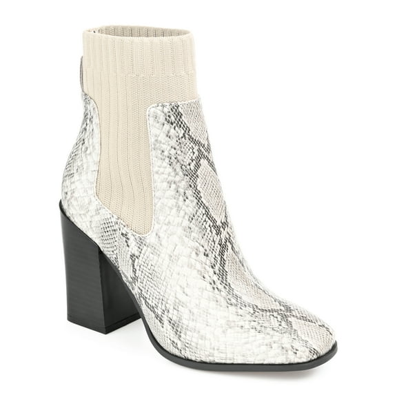 Journee Womens Adalia Pull On Stacked Heel Booties