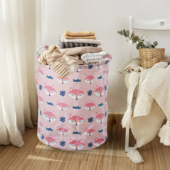 TaTaai Gift TaTaai Collapsible Laundry Basket, Printing Large Laundry Hamper for Toys Clothes Organizer Foldable Storage Bin Waterproof Canvas Storage Basket with Handles
