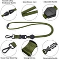 thumbnail image 5 of 2 Pack of 23 inch Durable Round Cord Heavy Duty Lanyard with Safety Breakaway Buckle, Detachable Buckle and Metal Hook for ID Card Badge Holder and Keys - Black and Army Green, 5 of 7