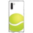 thumbnail image 1 of DistinctInk Clear Shockproof Hybrid Case for Samsung Galaxy Note 10 (6.3" Screen) - TPU Bumper, Acrylic Back, Tempered Glass Screen Protector - Green Tennis Ball, 1 of 1