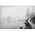 thumbnail image 2 of Kimberly, Allen 18x13 Black Ornate Wood Framed with Double Matting Museum Art Print Titled - Dusk at the Lake, 2 of 4