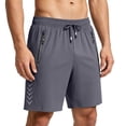 thumbnail image 4 of HBYJLZYG Men's Quick Dry Running Shorts with Zipper Pockets, Lightweight Ice Silk Athletic Shorts, Breathable Summer Gym Workout Shorts with Drawstring Waist, 4 of 9