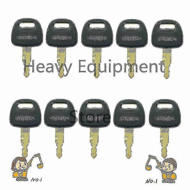 10 Pcs H800 Heavy Equipment Ignition Key For Hitachi Zaxis Excavator High Quality