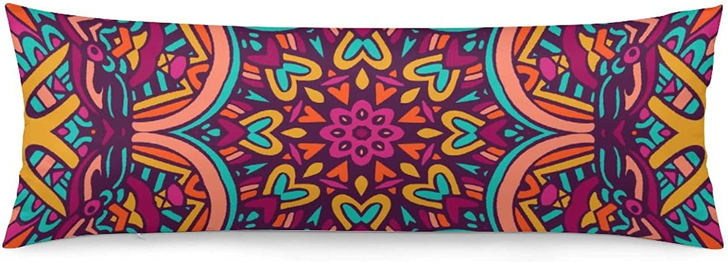 Body Pillow Covers 20x54 Inches Ethnic Pattern Bedding Decorative Large