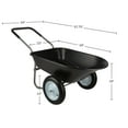 thumbnail image 5 of Pure Garden 2-Tire Wheelbarrow with 300lb Capacity and Padded Handle, Black, 5 of 8