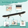 thumbnail image 4 of 31'' Complete Skateboard 7 Layer Canadian Maple Double Kick Deck Skateboards floral bird flower clip art Skate Board for Beginner Adult Gifts, 4 of 5