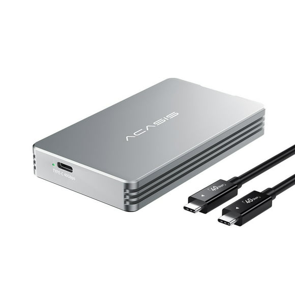 ACASIS Caja Mvme SSD de 40Gbps M.2 NVMe, Caja NVMe para M1/M2/pro/max, Compatible con USB4/3.2/3.1/3.0/2.0, Compatible con 2280/2260/2242/2230 B+M M-Key, Instalación sin Herramientas