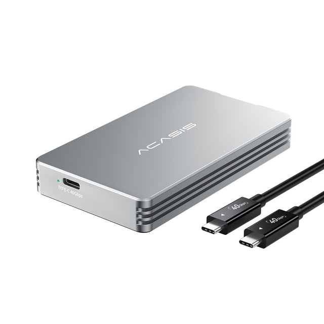 ACASIS Caja Mvme SSD de 40Gbps M.2 NVMe, Caja NVMe para M1/M2/pro/max, Compatible con USB4/3.2/3.1/3.0/2.0, Compatible con 2280/2260/2242/2230 B+M M-Key, Instalación sin Herramientas