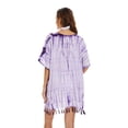 thumbnail image 6 of Beautybatik Purple Womens Boho Hippie Batik Tie Dye Plus Size Tunic Blouse Kaftan Top 2x, 6 of 7