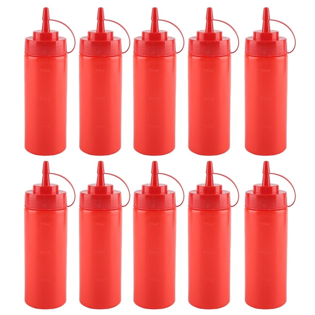 Dispensador de Condimentos, 10 Unidades de Plástico, Aceite, Crema, Vinagre, PE, Dispensador de Condimentos Suaves Con Cubiorta Desmontable, Recambio, Boquilla Estrecha Especial, especial,