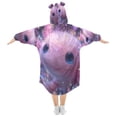 thumbnail image 2 of BZSMCE Wearable Blanket Hoodie Fashion Dreamy Pink Axolotl Home Wear, 2 of 7