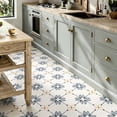 thumbnail image 3 of 10Pcs Bohemian Floral Peel and Stick Floor Tiles， 12x12 Covers 10 Sq. Ft. SelfAdhesive DIY Vinyl Flooring， Removable Waterproof Tile Decals for Bathroom， Kitchen， Living Room， Staircase， Shelf, 3 of 8