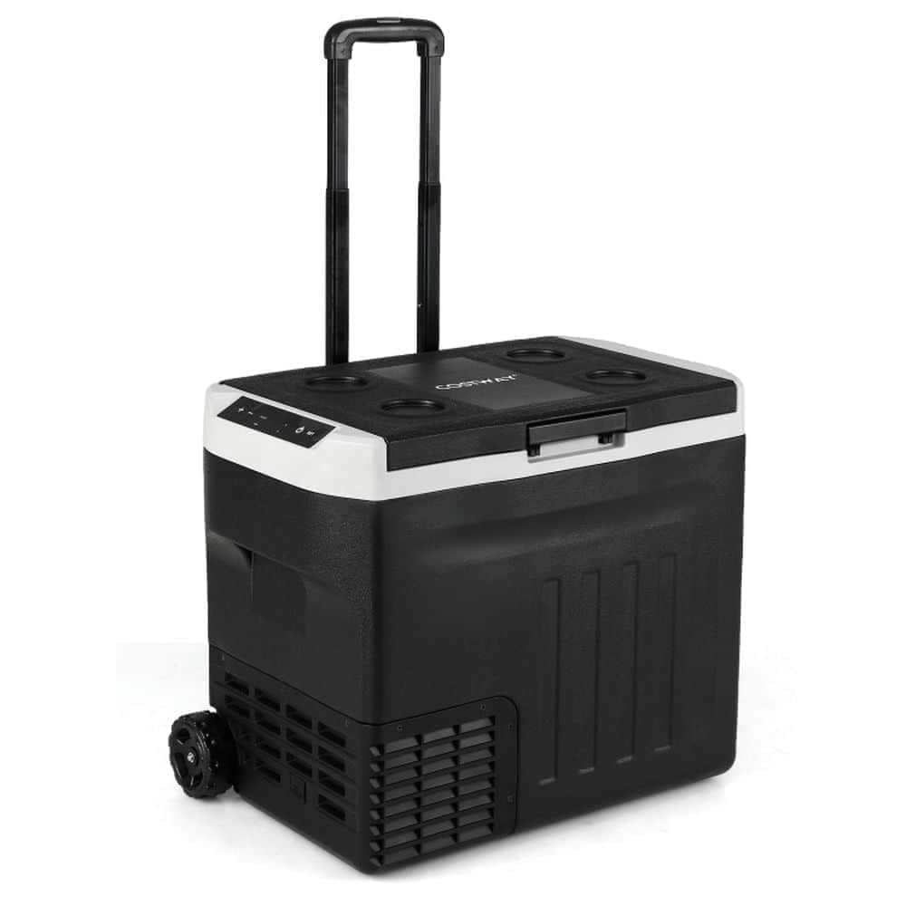 Yardi Yarda 12V Car Refrigerator 42QT with Touch Panel and Removable Divider-L, Camping Cooler for Outdoor as Yard, Black