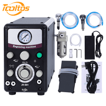 TOOLTOS Pneumatic Jewelry Engraver Machine Dual-Head 400-8000 RPM for Metal Crafting,with Long & Short Engraving Tools, 110V.
