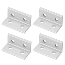 Uxcell 4-Pack Heavy L-Shape Corner Brace, 0.78 x 0.78 in Aluminum Alloy Right Angle Brackets Fastener Joint [Silver Tone]