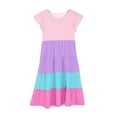 thumbnail image 5 of ibuvkizy Girls Summer Dresses Clearance Baby Princess Dress Fashion Girls' New Short Sleeve Ruffled Pockets Round-Neck Printed Dress Toddler Birthday Party Gown Kids Cute, 5 of 5