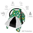 thumbnail image 6 of Yiaed Flying Bees Print Baby Car Seat Canopy Carrier Cover, Breathable Nursing Cover for Breastfeeding,Multi-Use Infant Carseat Stroller Cover, 6 of 7