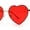 Silver Red Red, variant on Womens Classic Metal Rim Heart Shape Valentines Sunglasses Silver Red