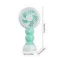 thumbnail image 3 of Fan USB Rechargeable Handheld Mini Fan, 3-Speed Portable Turbo Cooling Fan, ABS Lightweight Personal Desk Fan, Digital Battery Display, Quiet Travel Camping Makeup Chilling Tool, 3 of 6