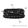 thumbnail image 2 of Fashion Natural Stone Beads Men Bracelet Multilayer Black Lava Onyx Beads Charm Punk Bracelet Bangles Women Jewelry Couples Gift, 2 of 6