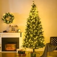 thumbnail image 2 of HOMCOM 7.5FT Prelit Artificial Christmas Tree w/ Warm White Light, 2 of 10