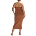 thumbnail image 5 of Coduop Women's Elegant Off Shoulder Bodycon Long Dress Strapless Wrap Chest Backless Maxi Dress, 5 of 7