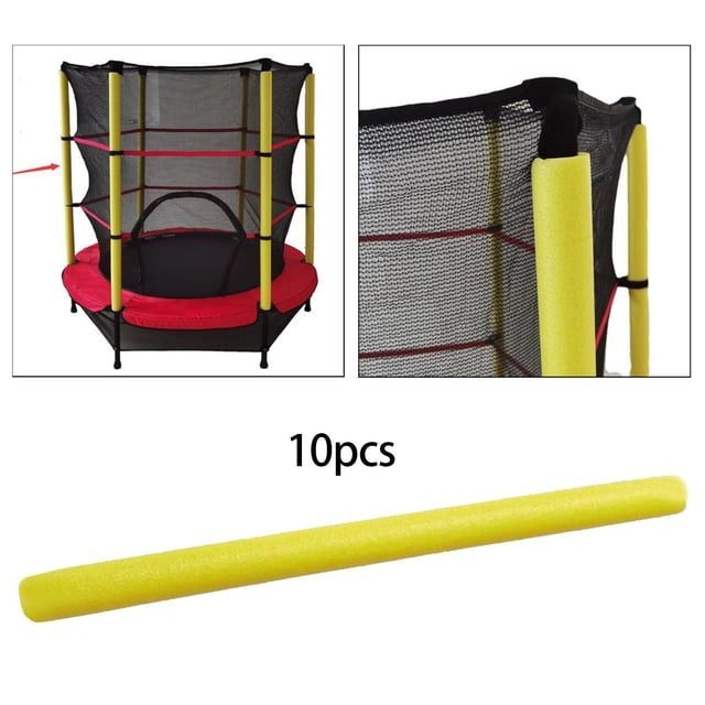 10 fundas de espuma de repuesto para cama elástica, ligeras, funda a, de acolchado, portátil, fundas de espuma para cama elástica para tubo 90cm Amarillo DYNWAVEMX Mangas de trampolín