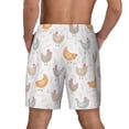 thumbnail image 4 of Uemuo Funny Chicken Pattern Mens Swim Trunks Quick Dry Board Shorts with Mesh Lining, Stretch Beach Shorts Quick Dry No-Chafing Board Shorts-XX-Large, 4 of 9