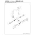 thumbnail image 5 of Kingston Brass KS124BEXAC Essex Double-Handle Wall-Mount Bridge Kitchen Faucet, Antique Copper, 5 of 5