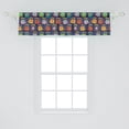 thumbnail image 2 of Ambesonne Elephants Window Valance, Floral Hippie Animals, 42" x 12", Indigo and Multicolor, 2 of 3