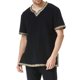 thumbnail image 4 of Camisas de Manga Corta de los Hombres Estilo Étnico Impreso Hendidura Cuello en V, Ligero Top Transpirable para la Primavera Y el Verano, 4 of 5
