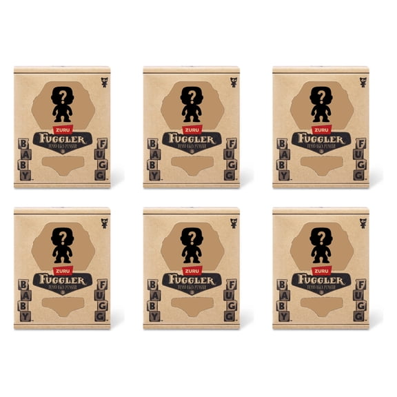 Pack of 6 Zuru Fuggler Baby Fugg 3.5 Inch Plush Toy Mystery Random Assortment