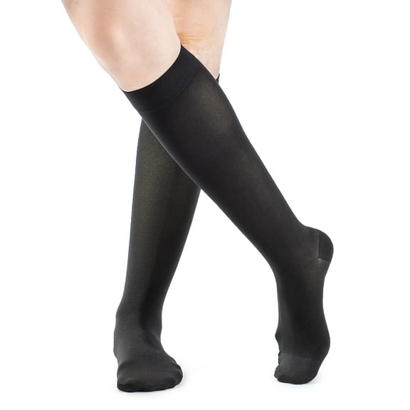 SIGVARIS Women’s Style Soft Opaque 840 Closed Toe Calf-High Socks 20-30mmHg