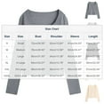 thumbnail image 2 of SMihono Women's Long Sleeve Shirts Casual Buttons Scoop Neck Tops Slim Fit Solid Color Basic Tee Fall Winter Fashion Clothes Beige XL, 2 of 2
