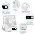 thumbnail image 6 of Mini Desktop LCD Display Cooling Fan  Battery Powered Speed Adjustment Fan White, 6 of 9