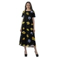 thumbnail image 1 of Moomaya Robes d'Été Imprimées pour Femmes à Manches Courtes en Coton Flex Robe de Soirée, 1 of 5
