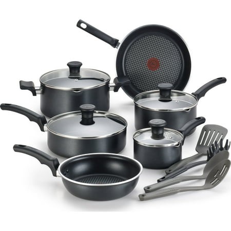 T-fal Comfort Non-Stick Dishwasher Safe Black Cookware, 14