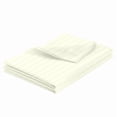 thumbnail image 2 of 1 Piece King Flat Sheet, 102"x 108" with 4" Hem, 100% Egyptian Cotton, 800 Thread Count, Ivory Stripe Pattern, Soft and Durable, Fade and Shrink Resistant, Easy Care Bedding, 2 of 6