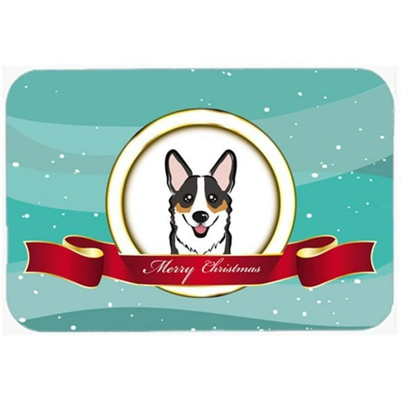 Carolines Treasures Tricolor Corgi Merry Christmas Mouse Pad- Hot Pad & Trivet