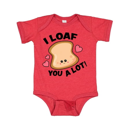 

Inktastic I Loaf You a Lot with Cute Bread Clip Art Gift Baby Boy or Baby Girl Bodysuit