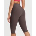 thumbnail image 2 of BALEAF Capri Leggings for Women with Pockets Knee Length Workout Yoga Capris Pants Tummy Control Casual Exercise Brown L, 2 of 8