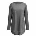 thumbnail image 4 of Blusa camiseta de mujer de color liso, cuello redondo y manga larga raglán - Spandex y poliéster, corte holgado, estampado de dientes de león, 5 colores, tallas S-XXL, 4 of 5