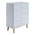thumbnail image 6 of Bowery Hill Mid-Century Contemporary Wood 4-Drawer Chest in White, 6 of 8
