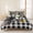 Black, variant on 3 Pieces Queen Quilt Set,Farm Cow with Sunflower Soft Bedding Sets with 1 Quilt & 2 Pillow Shams,Country Buffalo Black and White Plaid Summer Bedspread Lightweight Coverlet Comforter for All Season