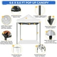 thumbnail image 3 of SANOPY 6.6 x 6.6 FT Pop Up Canopy Tent, Heavy Duty Canopy Easy Set up All Weather Waterproof Outdoor Canopy Tent for Parties, Beach, Garden, Camping with 1 Handbag, 3 Adjustable Heights, UPF50+, 3 of 8