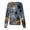 Gray, variant on Domzest Halloween Long Sleeve Scrub Top for Women Pumpkin Ghost Bat Print Button Front Nurse Working Uniform Funny Medical Workwear Jacket Light Blue 5XL